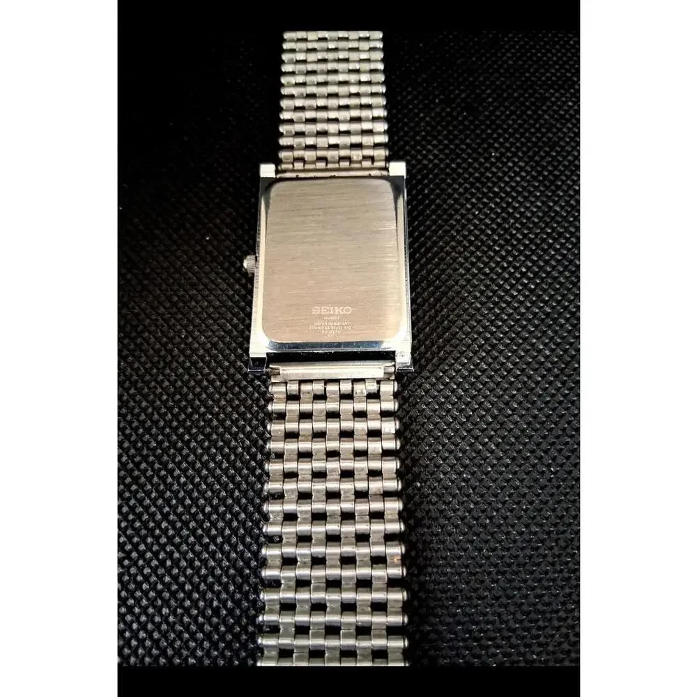 Men's Vintage Seiko Tank Stainless Steel Wrist Watch RARE